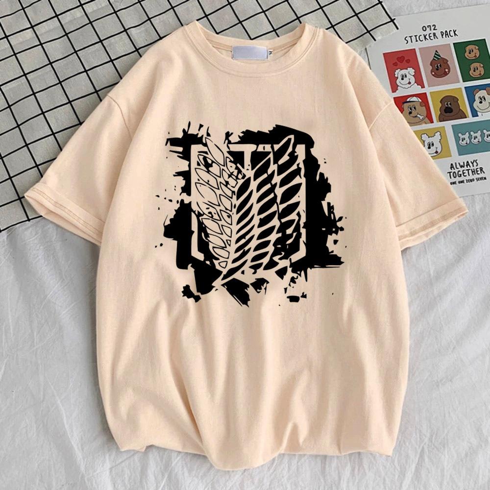 Attack on Titan tshirt girl Vintage Pop Culture Comfortable Digital top tees streetwear 2000s anime women Retro Pop Culture