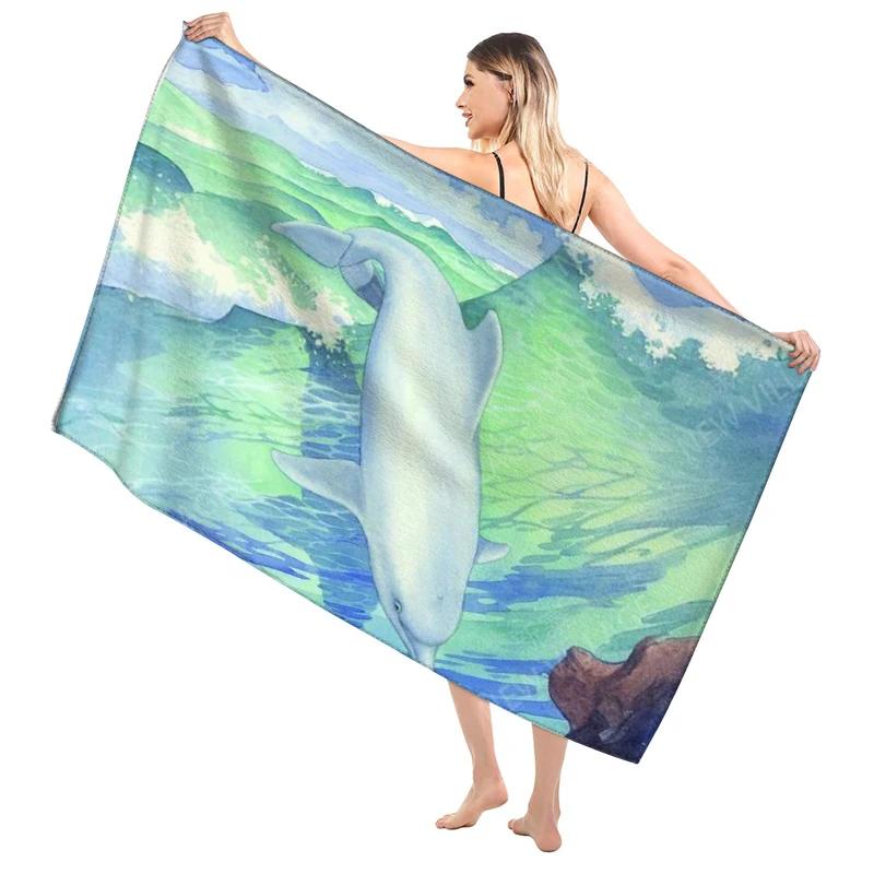 Hawaiian Style Bathroom Adult Soft Bath Towel Sauna Large Beach Towel Modern Fitness Towel Hotel Women'S Shower Quick Drying