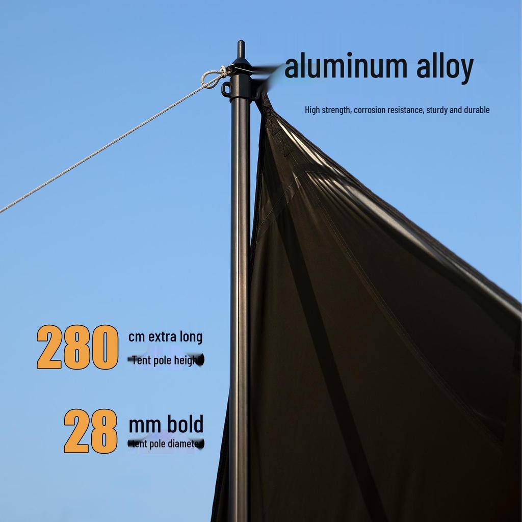 Lightweight Aluminum Telescopic Tent Pole for Outdoor Camping