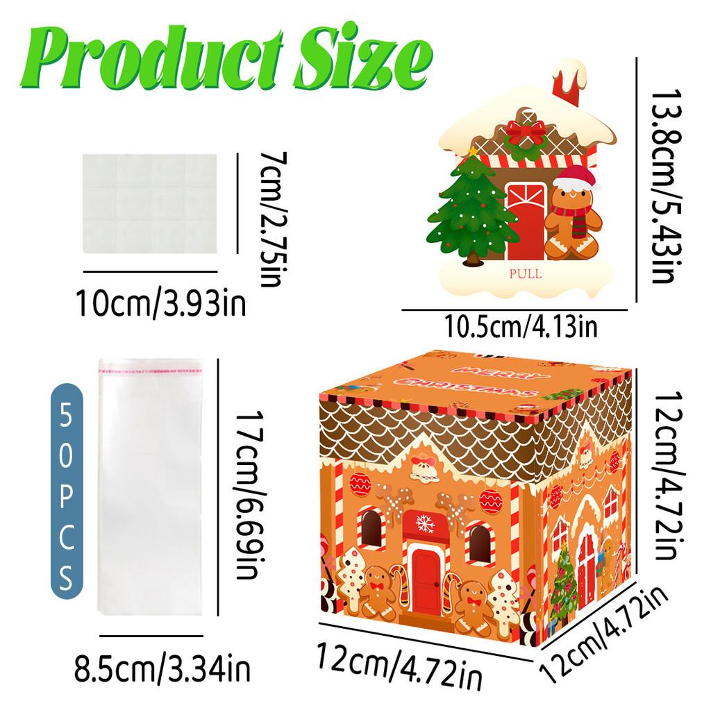 

Decor Gingerbread Christmas Man House Pattern Gift Box With Paper Material