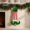 Christmas Ornament for Women Elf Legs Santa Legs Hanging Ornaments Plush Stuffed Xmas Car Pendant Decorative Fun Holiday Decor Mirror Door Handle,