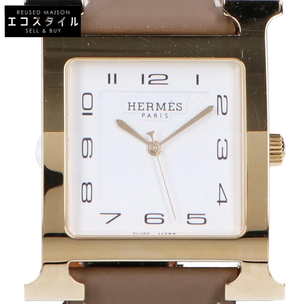 HERMES HH1.801.131 H Watch Quartz Watches Etoupe/GoldUsed