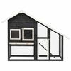 Clapier à lapins - Maison Exclusive - 2 niveaux - Bois de pin massif - Toit imperméable (140 x 63 x 120 cm)