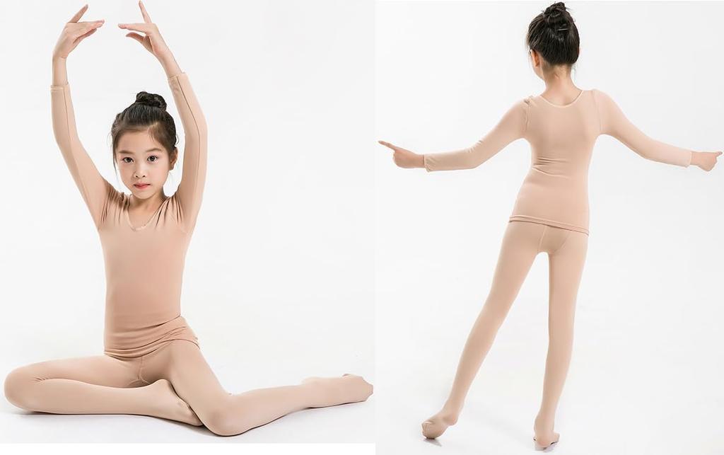 Youngfull Costume Dance Halloween Body Size Height Kids' Underwear, Fleece-Lined, Skin-Tone, Undergarments, Costume, Girls' Underwear, Foundation,