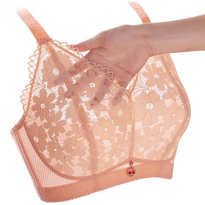 Ultra-thin Lace Bra Without Underwire To Reduce Breast Size and Make Large Breasts Look Smaller Suitable for Fat Girls with Adjustable Back Shape