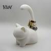 Decorative Cat Figurine Cute Ring Holder, Minimalist Stand for Bedroom Dressing Wedding Holder Table, Sitting Jewelry Organizer Rings And Earrings