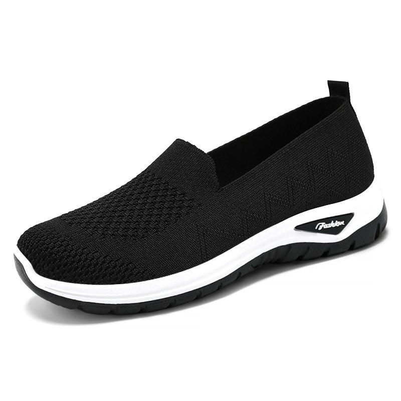 Summer Knitted Mesh Sneakers for Women Non Slip Walking Shoes Breathable Work Running Shoes Women's Casual Comfortable Lightweight Workout Shoes