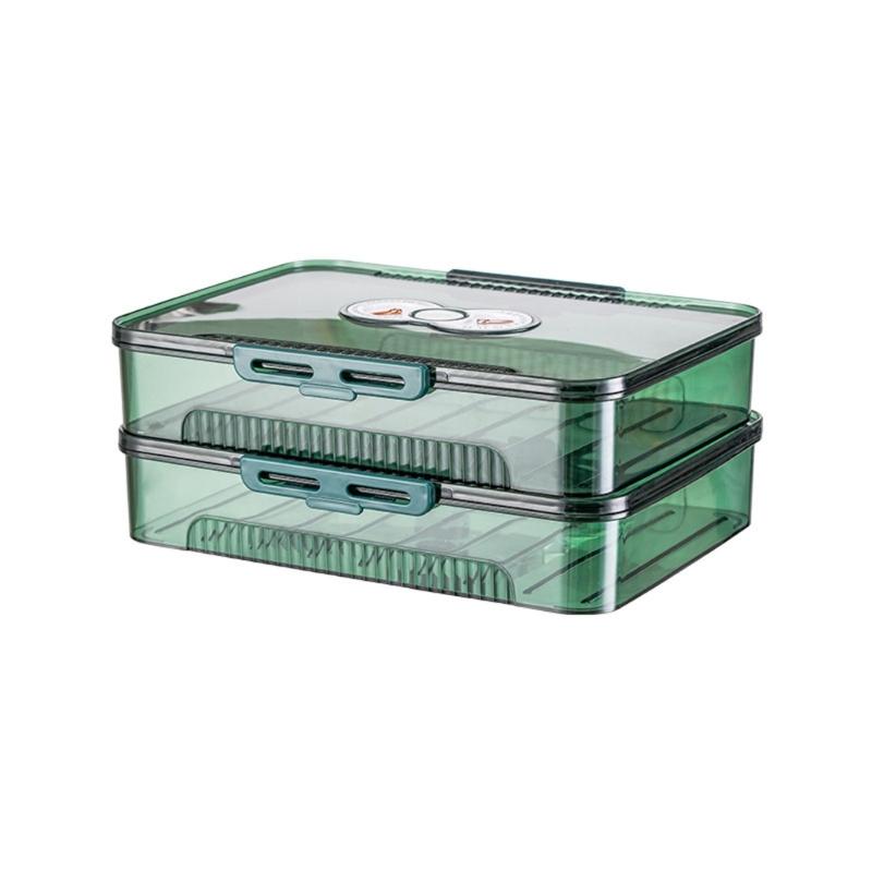 Stackable Dumpling Storage Box With Date Timer for Freezer Use Clear Food Container Set for Kitchen Organization