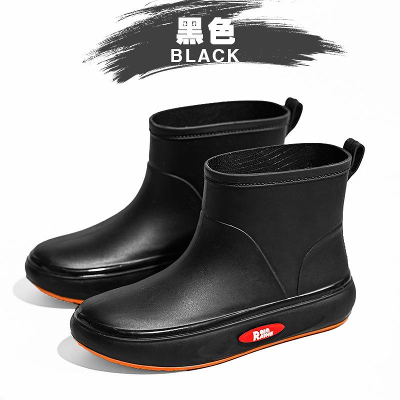 Fashion women's rain shoes women's trend thickened non-slip waterproof shoes outdoor work car wash fishing shoes