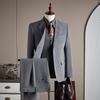 Men's Anti-Wrinkle Slim Fit Business Suit: High-End Formal Wear for Weddings and Engagements.