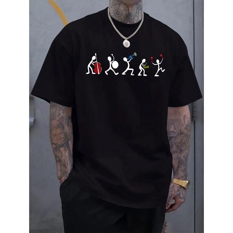 Men'S Top, Casual Short-Sleeve Round-Neck T-Shirt, Suitable for Summer And Spring, Men'S Summer Outdoor Clothing