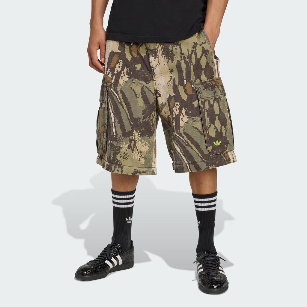 Adidas Originals SS25 Zip-Off Cargo Trousers Loose Comfortable Fashion Versatile Work Pants Men Bottoms Green KD2254