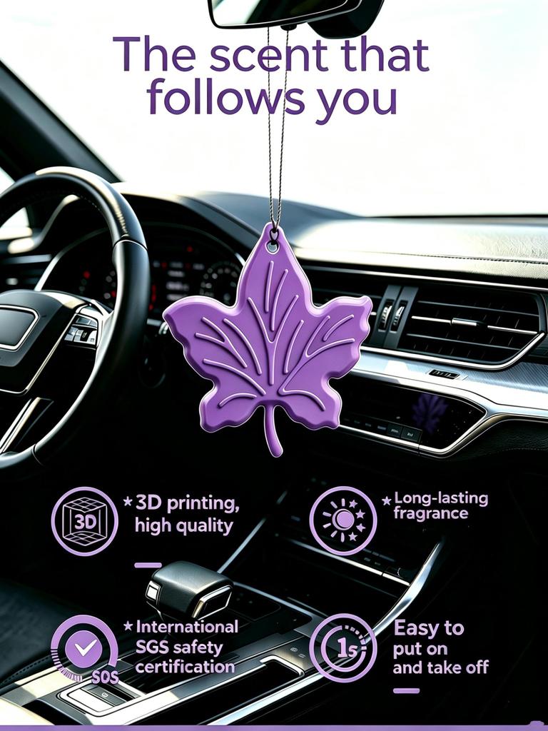 Maple Leaf Car Air Freshener EVA Hanging Vent Clip Car Fragrance