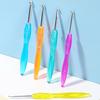 Candy Color Crochet Set, Wool Knitting Tool Plastic Handle Single Head Hook Color Alumina Crochet