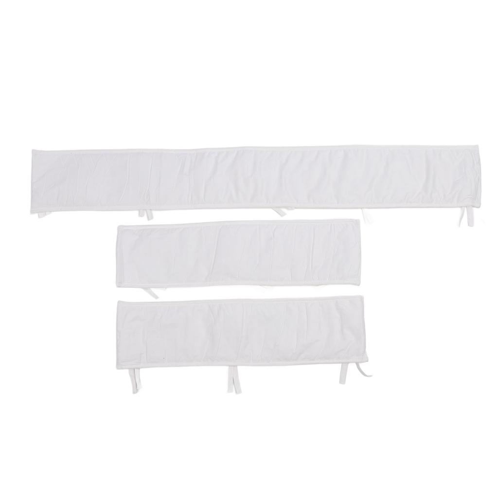 3 ks Bavlněný chránič postýlky pro miminko Měkký nárazník Dětská protikolizní zábrana Jednobarevná dělená postel