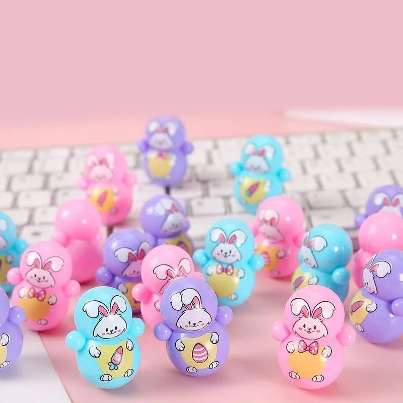 

20Pcs Cartoon Mini Rabbit Tumbler Toys for Kids Birthday Party Favors Baby Shower Happy Easter Party Pinata Fillers Gift Bag
