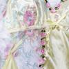 Embroidered Women's Pajama Dress Thin Lace Bow Slim Sling Nightgown  Party Club