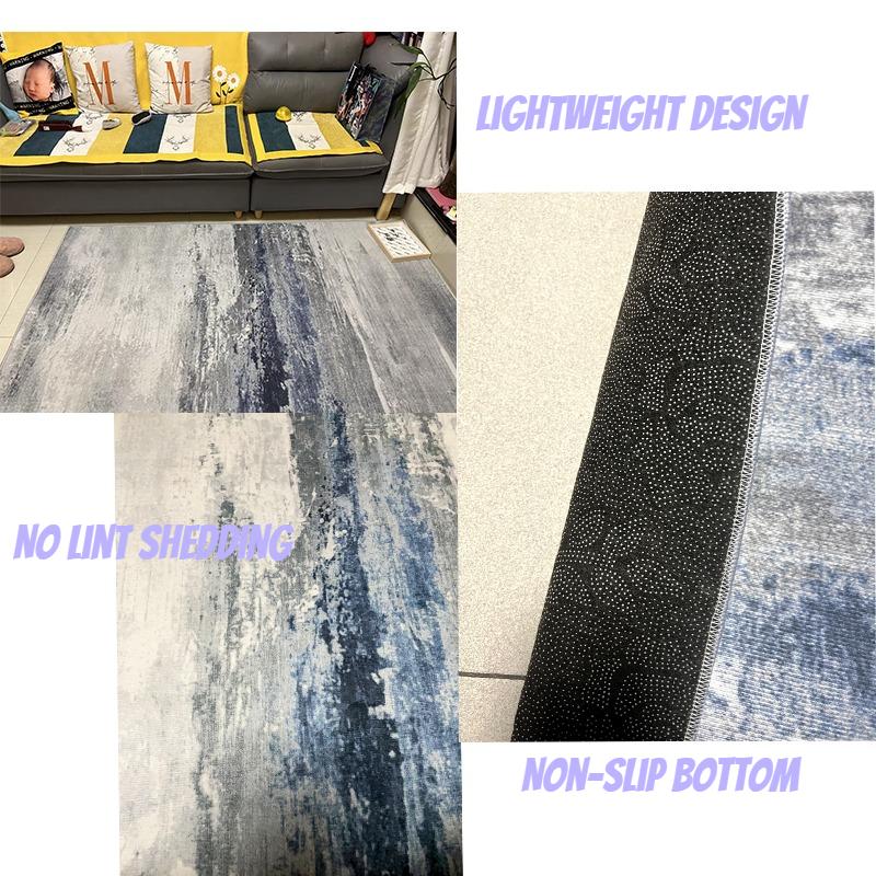 Moderner abstrakter Teppich für Wohnzimmer Minimalismus Dekoration Sofa Große Fläche Teppiche Fusselfrei Schlafzimmer Bettseite Rutschfeste Matte Boden