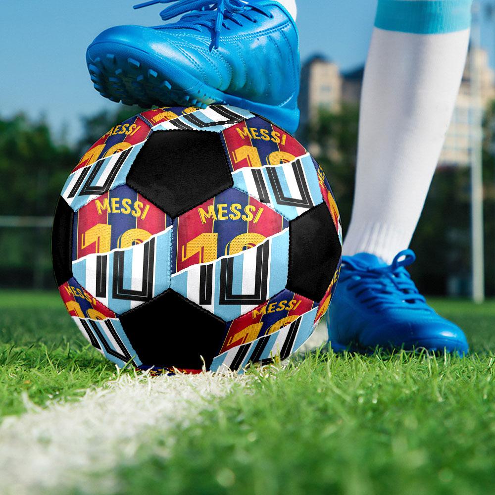 1pc Lionel Messi Soccer Ball Size 5 Indoor Soccer Ball Fashion Colorful Backyard Game - Great For Sports Fans Gift HE41
