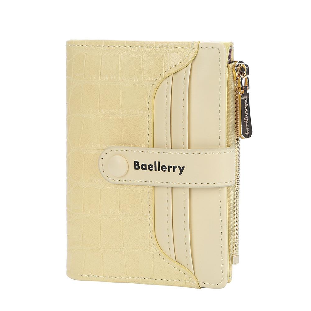 Pu Leather Womens Short Wallet With Two Fold Design And Multiple Card Slots