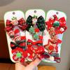 2025 Kids' Christmas Hair Clips Set: Santa, Tree & Reindeer, 5 Pieces