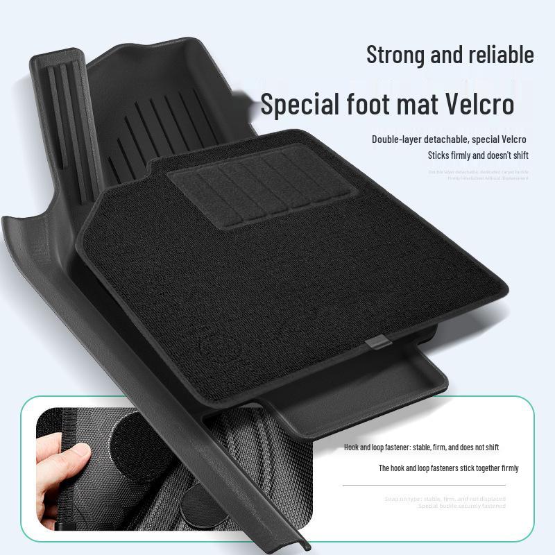 Tesla Model YL TPE Floor Mats with Full Coverage & Threshold Protection