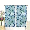 2 pieces - Colorful leaf-patterned printed curtains   window decorations   home decorations   room decorations