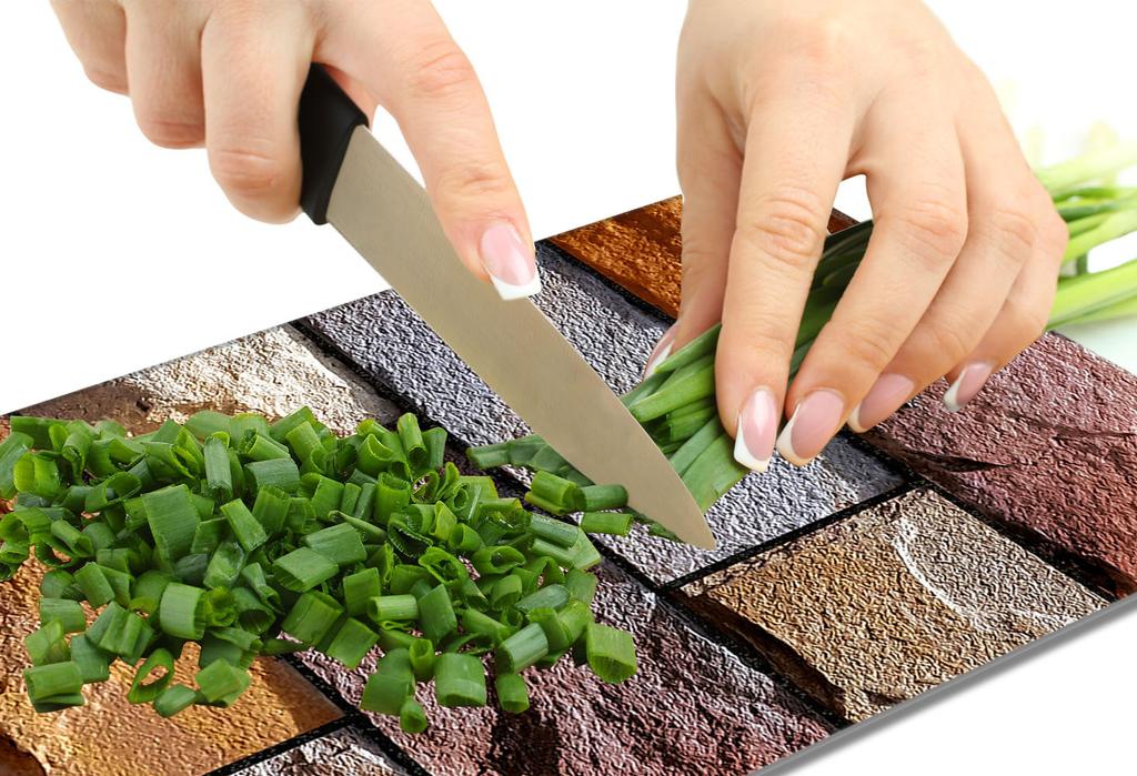 GLASS CUTTING BOARD 30x52 Brick