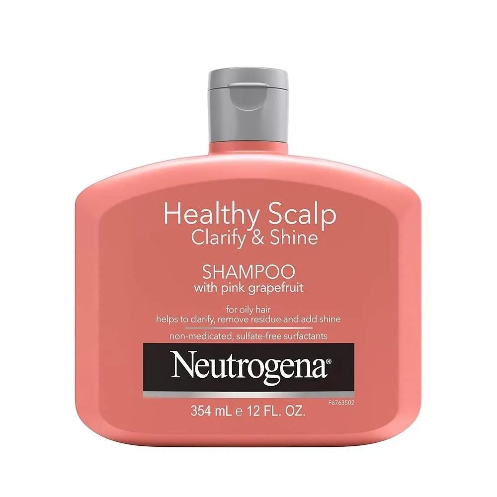 Шампунь Neutrogena 354 мл 1 Упаковка Розовый Грейпфрут Neutrogena Отшелушивающий Здоровые Волосы Очищение и Блеск
