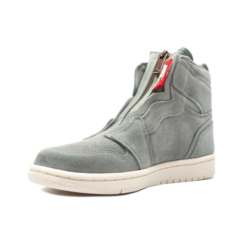 Jordan Air Jordan 1 Vintage Basketball Shoes Women's High top Gray Jordan aq3742-305