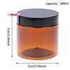 M-1pcs 200ml Wide Mouth Empty Makeup Jar Pot Amber Brown Cosmetic Face Cream Bottles Lip Balm Sample Container Jar Pot Makeup