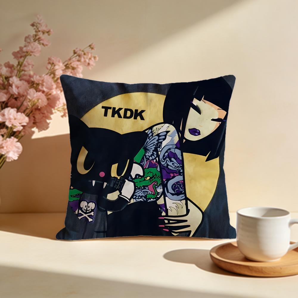 Trendy TTokidokiful Cushion Cover Stylish Washable Pillow Cover Ideal for Couch Bedroom Car Decoration