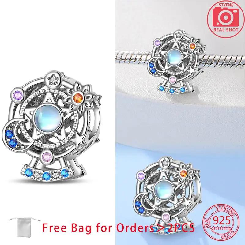 Fairy Tale Collection Merrygoround Ferris Wheel Princess Prince Charm Copper Bead Charms Pendant Compatible With Diy Women Bracelets Jewellery Gift