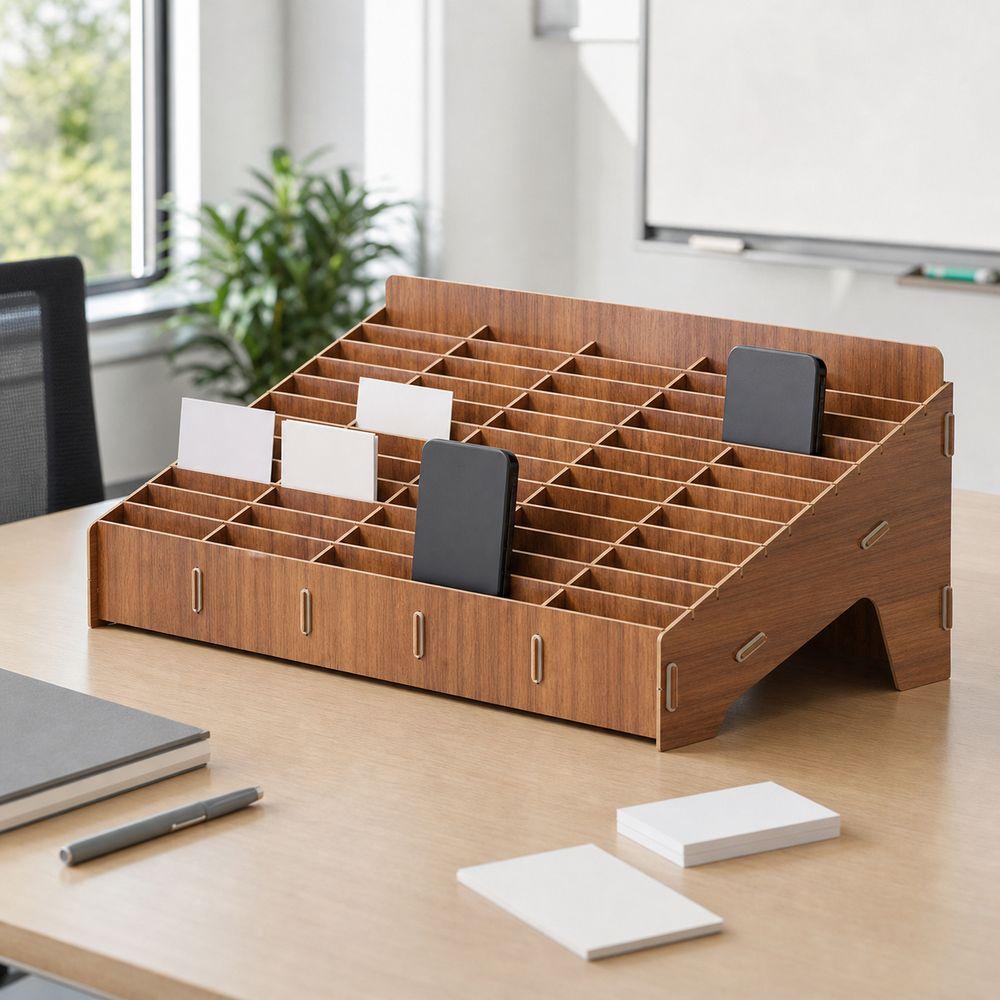 Detachable Phone Storage Box 12/24/36/48Grid Card Holder Rack  for Office Student Use