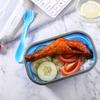 800ml Portable Silicone Folding Lunch Box Bento Boxes Food Container for Outdoor Travel Picnic