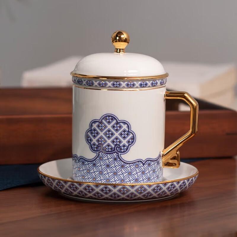 Yongfengyuan Four Seas Rising Peace Ceramic Teacup Set