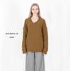 NOVENTA-K V-Neck Reverse Knit Caramel