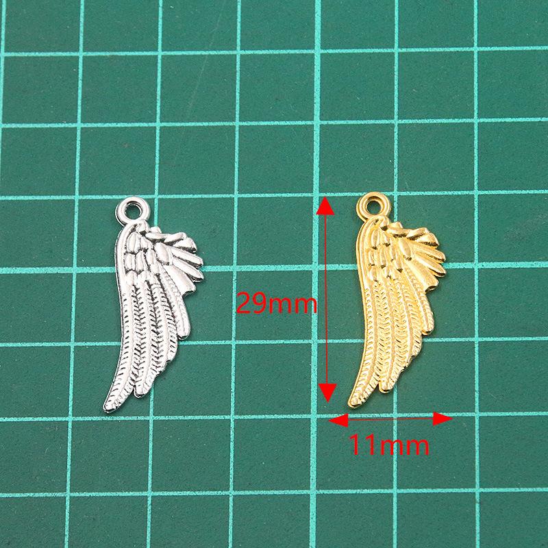 10Pcs 11*29mm DIY Accessories Wing Pendant