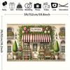 2D Vintage Flower Shop Backdrop, Romantic Floral Store Photography Background