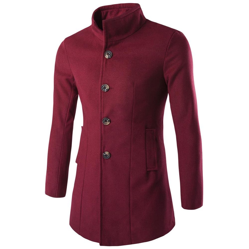 Buy Coat Winter Pea Wool Jacket Double Breasted Overcoat at affordable