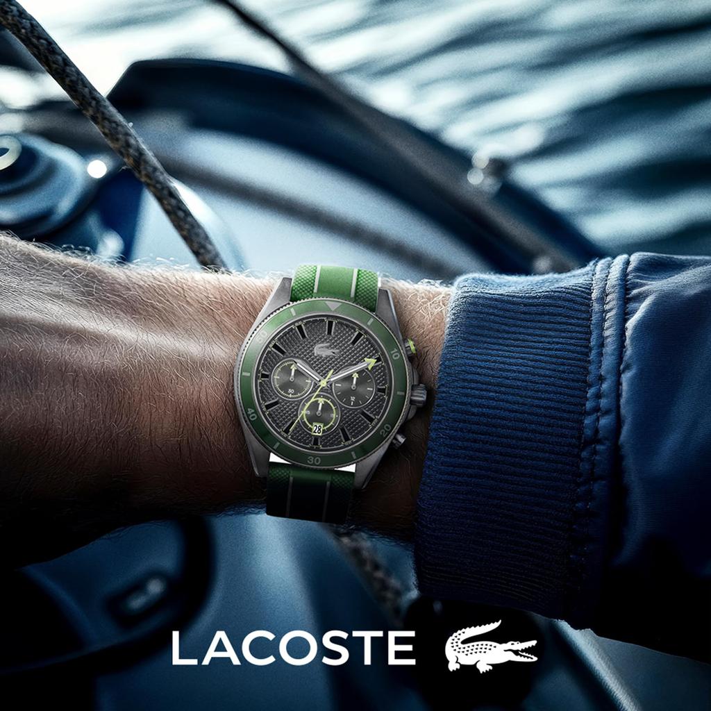 [Lacoste][Authentic] Men's Watch MAINSAIL Black Dial Silicone Strap 2011363