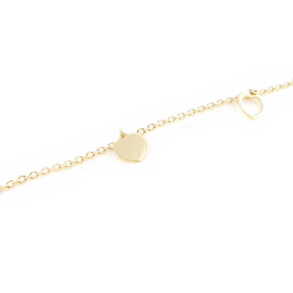 Les Trésors De Lily [G1252] - Bransoletka Pozłacana 'Choreografia' złota (miłość) - 7 mm