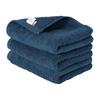 Bloom Imabari Towel Certified FUu Face Towel Set of 3 Soft, Fluffy, Thick, Absorbent, Hotel Specifications, Made In Japan, 100% Cotton (Navy)