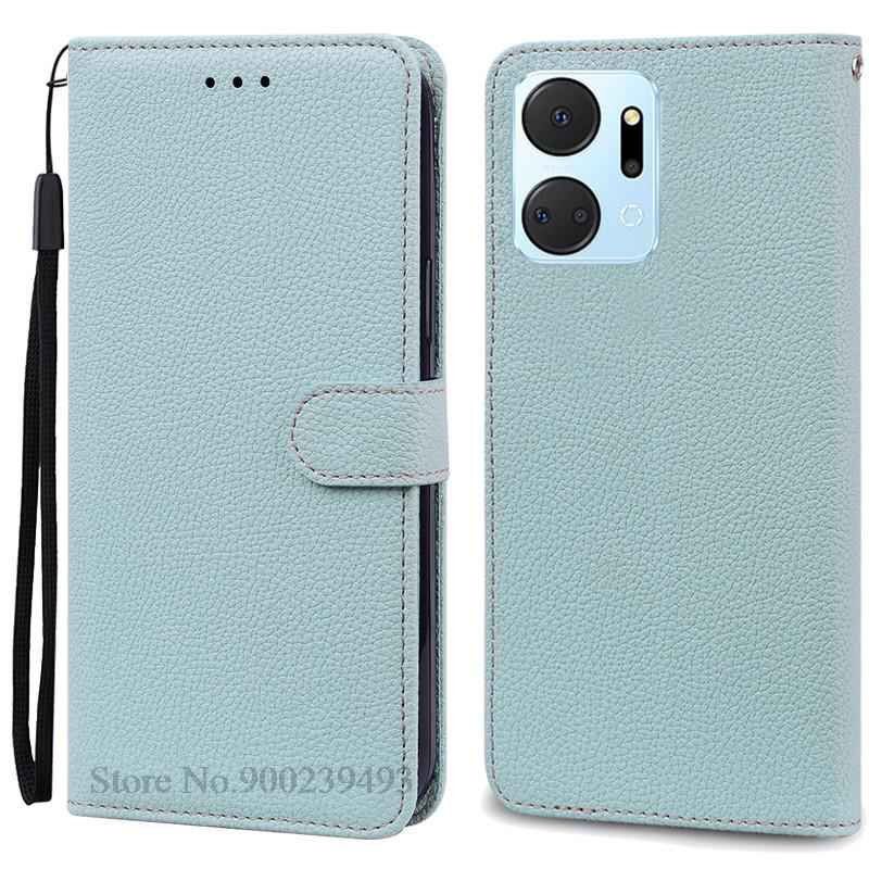 

Чехол для Honor X7A Чехол для Huawei Honor X7A Силиконовый кожаный чехол-кошелек Чехол для телефона Honor X7A Coque Fundas Shell For Honor X7A светло-синий