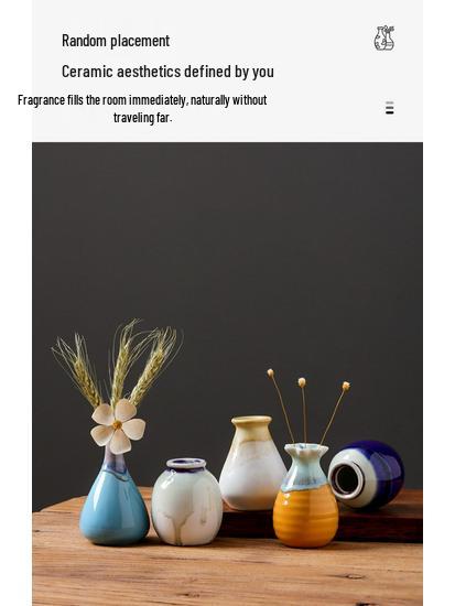 Creative Small Ceramic Vase for Flower Arrangements - Ideal for Living Room, Office, or Coffee Table Decor