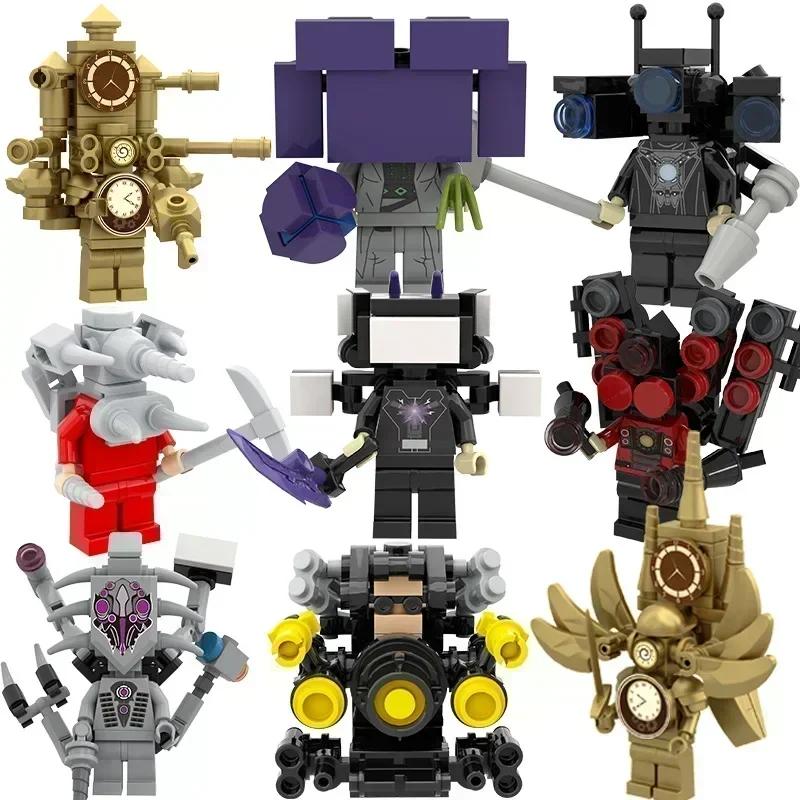 Titan ClockMan Upgrade Blocks TVman Mini Blocks Titan Dragon Drillman Titan Cameraman Building Dark Clock Man Blocks Mini Figure