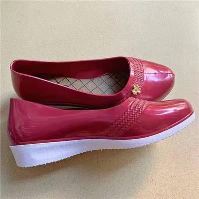 Modische Regenschuhe für Damen im Sommer Rutschfeste Sandalen Wasserdicht und Bequem Arbeitsschutz Mittelhohe Gummischuhe