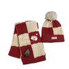 Korean-Style Kids' Christmas Scarf & Beanie Set: Warm Knit Neck Warmer for Boys & Girls