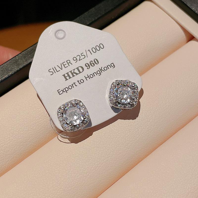 Hochwertige Silbernadel Zirkon Blume Fransenohrringe Europäische und Amerikanische Leichter Luxus Temperament Ohrringe Retro Nischenohrringe