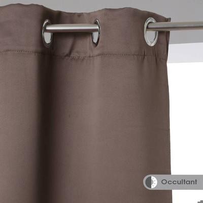 Set of 2 Taupe Grey Blackout Curtains 135x240cm - Atmosphera Interior Designer